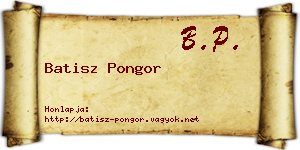 Batisz Pongor névjegykártya